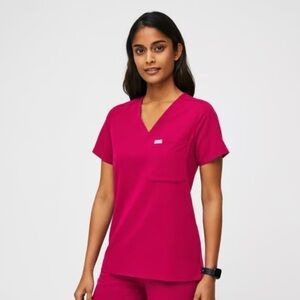 Figs Catarina Scrub Top Ultra Rose Size Small